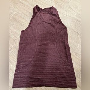Wine Colored Lululemon High Neck Swiftly 4